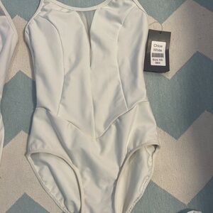 Lot of 8 White Size Adult Small Ballet Leotards
